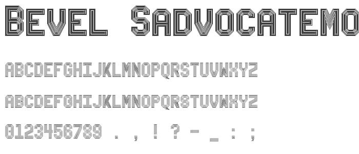 Bevel_sAdvocateMono Regular font